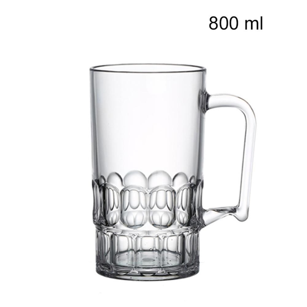Imitation Glass Beer Mug Transparent Drinking Cup Durable Water Tumbler Restaurant