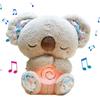 Breathing Bear Baby Soothing Koala Plush Doll Toy Baby Kids Soothing Music Baby Sleeping Companion Sound and Light Doll Toy Gift