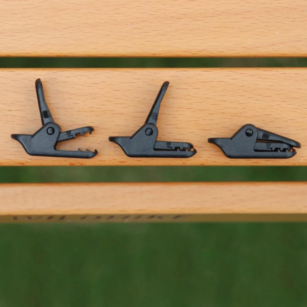 10pcs Sturdy Tent Clips Outdoor Tarpaulin Clips Anti-wind Fixed Camping Tent Hook Crocodile Clamp Clip for Outdoor Camping