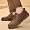 Elegant Men Social Casual Shoes Thick Bottom Loafers For Men Driving Moccasins Comfortable Lace Up Wedding Shoes Big Size 38-46