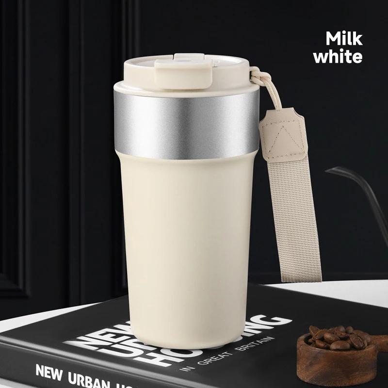 JUSTINLAU 17oz Coffee Cup Stainless Steel Double-layer Vacuum Thermos Insulated Coffee Bottles Keep Hot and Cold Portable Travel