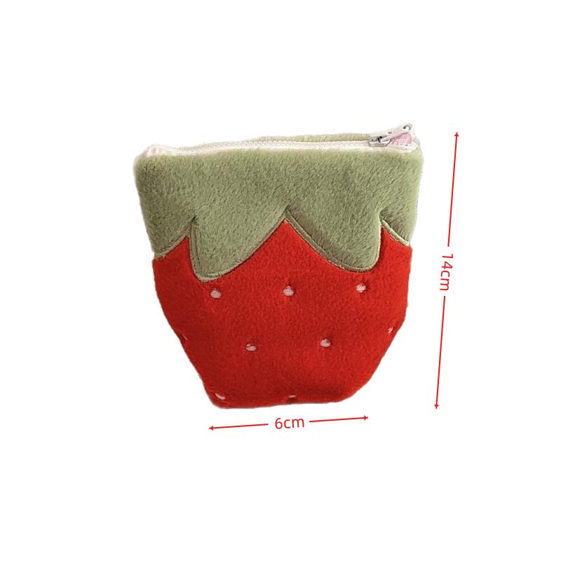 1Pcs Standing Strawberry Shape Pen Bag Large Capacity Stationery Organizer Multi-Functional Pencil Case Gift