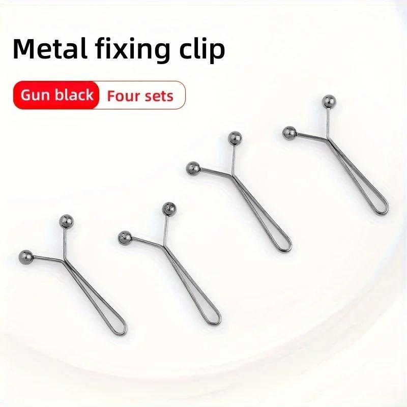 4 Stück unsichtbarer Metallclip zur Taillenstraffung, verstellbarer Knopfclip, passend für Jeans und Kleidung, Modeaccessoires