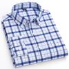 2026 Men Oxford Fashion 100% Cotton  Long Sleeve Casual Slim Solid Color Plaid Print Stripe Formal Dress Shirt Plus Size