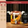 ZISIZ Glass Fermentation Jar with Tap and Bamboo Base
