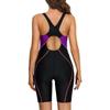 CHARMLEAKS Athletic One Piece Swimsuits for Women Boyleg Swimwear Racerback Bathing Suits