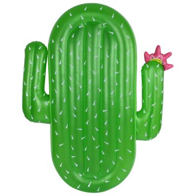 Inflatable Pool Lounge Cactus Swimming Pool Lounger PVC Swimming Pool Floating Bed for Outdoor Relax