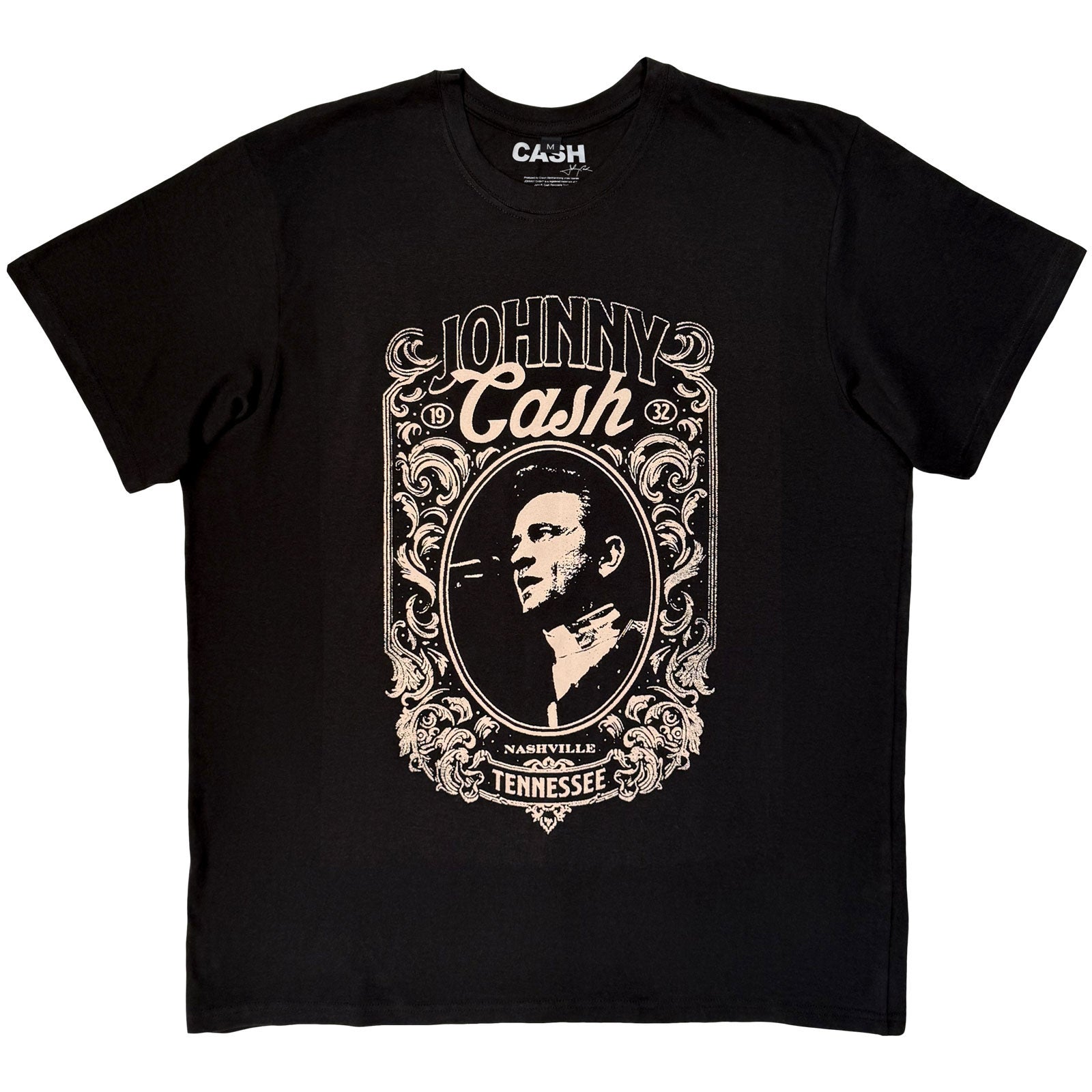 Johnny Cash Premium Carbon TShirt Nashville Black OFFICIAL NEW XL