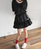 Nofficial Noffice Lace Pumpkin Elastic Skirt Black