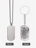 Stainless Steel Keychain and Necklace, A Gift for Mom, Engraved Badge, Ideal Gift for Men, Couples, Boyfriend, Family & Friends