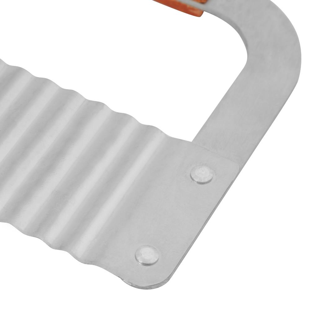 Soap Cutter, Wax Vegetable Cutter with Hardwood Handle Stainless Steel Crinkle Cutting Tool for Soap Vegetable Candle Cake Wavy r Tool