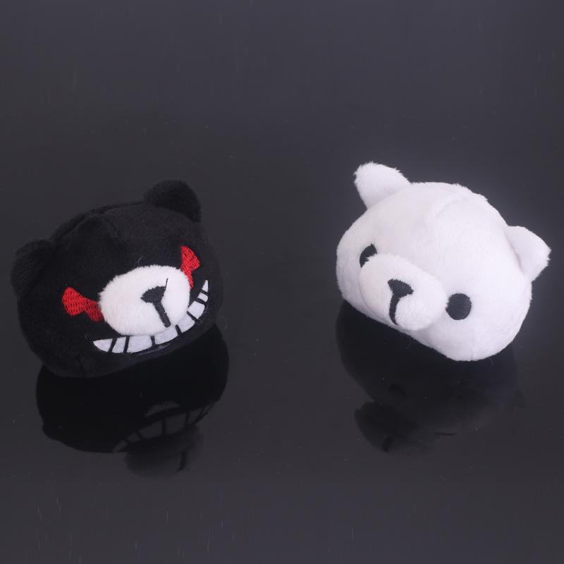 Danganronpa Junko Enoshima Bear Hairpin Set - Cosplay Black & White Hair Clips