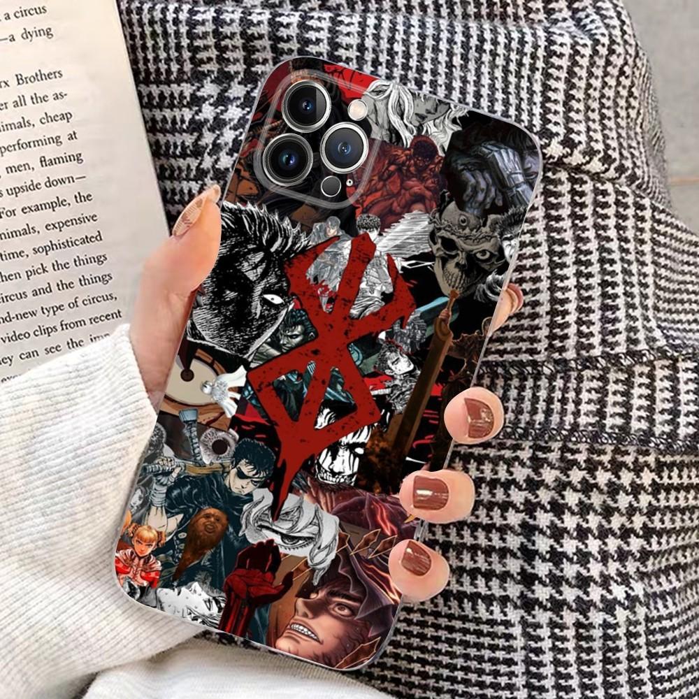 Berserk Comics Anime Phone Case for iPhone 15 8 7 6 6S Plus X SE 2020 XR XS 14 11 12 13 Mini Pro Max Mobile Case