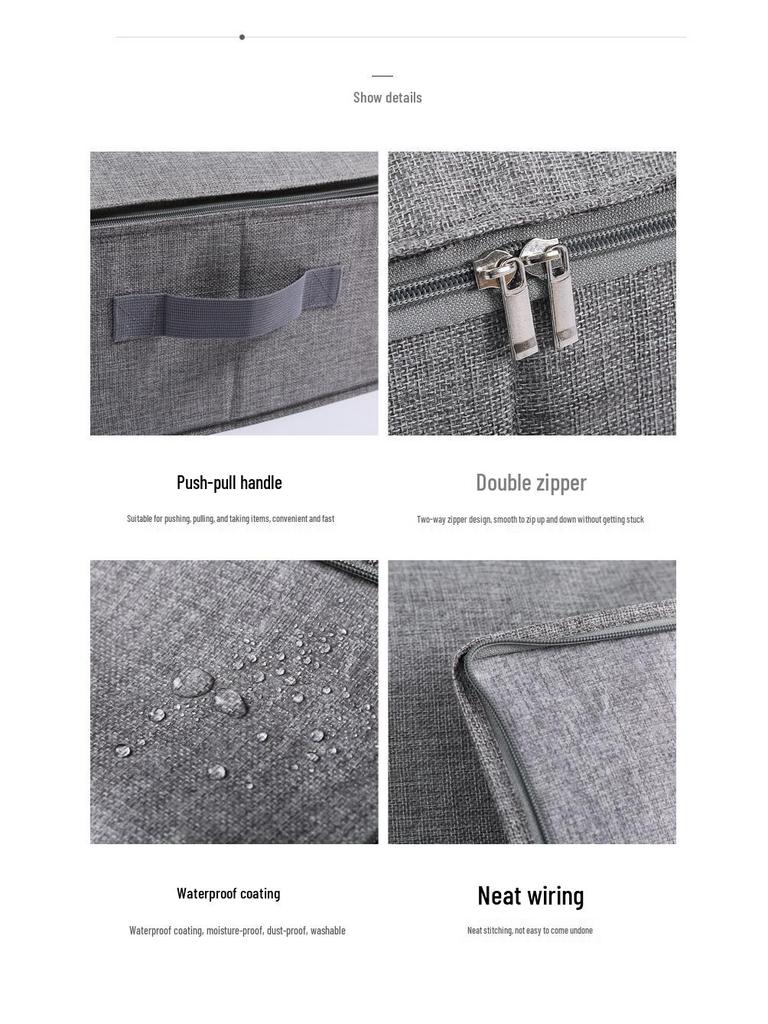 Large Capacity Foldable Moisture-Proof Fabric Storage Box for Clothes - Dustproof Under-bed Wardrobe Organizer
