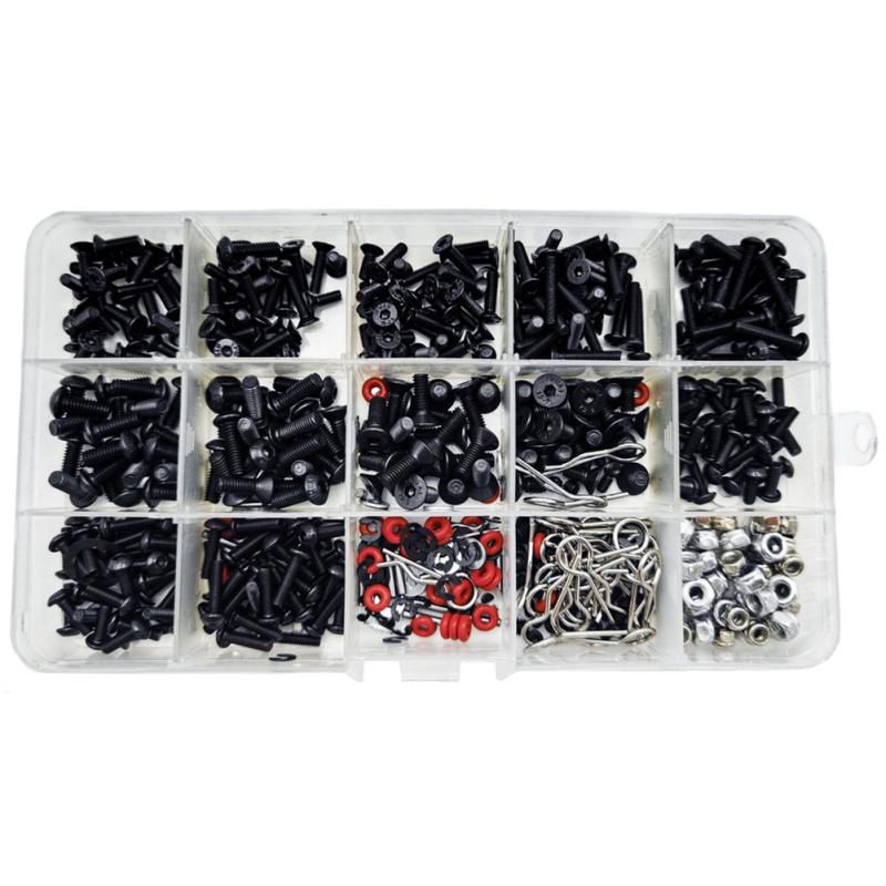 500Pcs Screws Box Set for 1/10 HSP Traxxas Trx4 Tamiya HPI Kyosho D90 SCX10 Remote Control RC Car