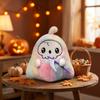 Halloween Plush Skull Figurine with Scythe Decorative Soft Toy Standing 30cm Tall Halloween Themed Collectible Figurine for Seasonal Display