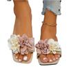 Summer Women's Denim Flat Bottomed Floral Slippers