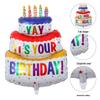 Colorful Children's Birthday Party Cake and Balloon Decoration Set