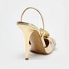 Luxury Gold Flowers Decorated Designer Heels for Women Elegant Pointed Toe Slingback Stiletto Sandals Fashion Party Dress Shoes
