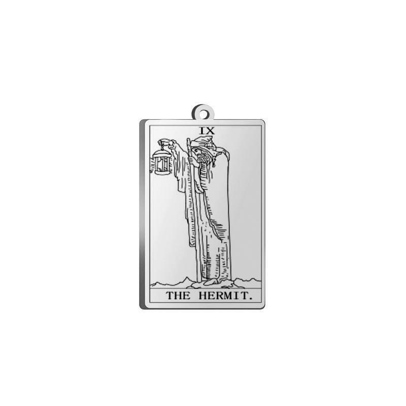 Dawapara Tarot Card Charms for Jewelry Making Astrology Tarot Cards Major Arcana Magic Amulet Stainless Steel Pendants