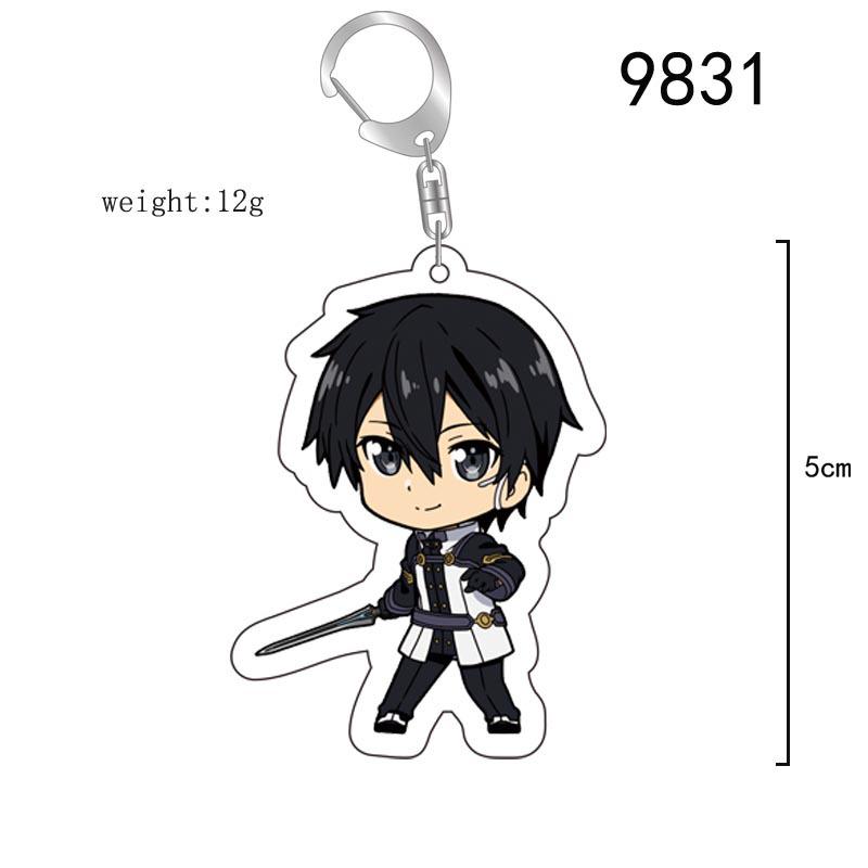Sword Art Online Acrylic Keychain: Asuna, Sinon, Kirito Anime Charm