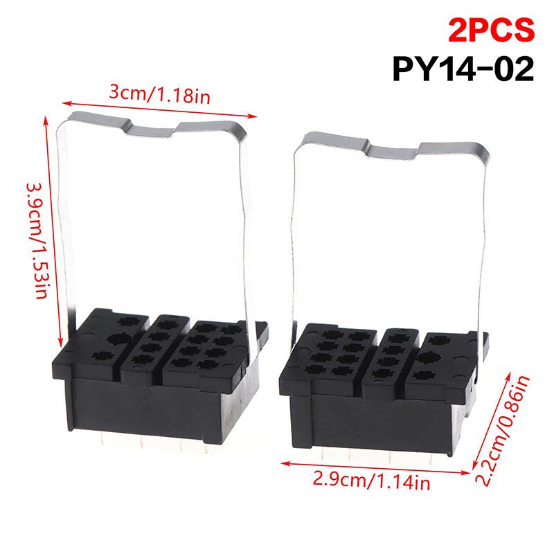 Pcb Mount Relay Socket Base Pt08-0 Pt14-02 Py14-02 8-Pin 14-Pin Solder Type Relay Holder For Intermediate Relays