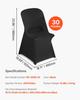 30 Pcs Black Chair Covers, Polyester Spandex Chair Cover, Stretch Slipcovers for Wedding Party Dining Banquet Flat-Front Chair Covers, Fits Chair