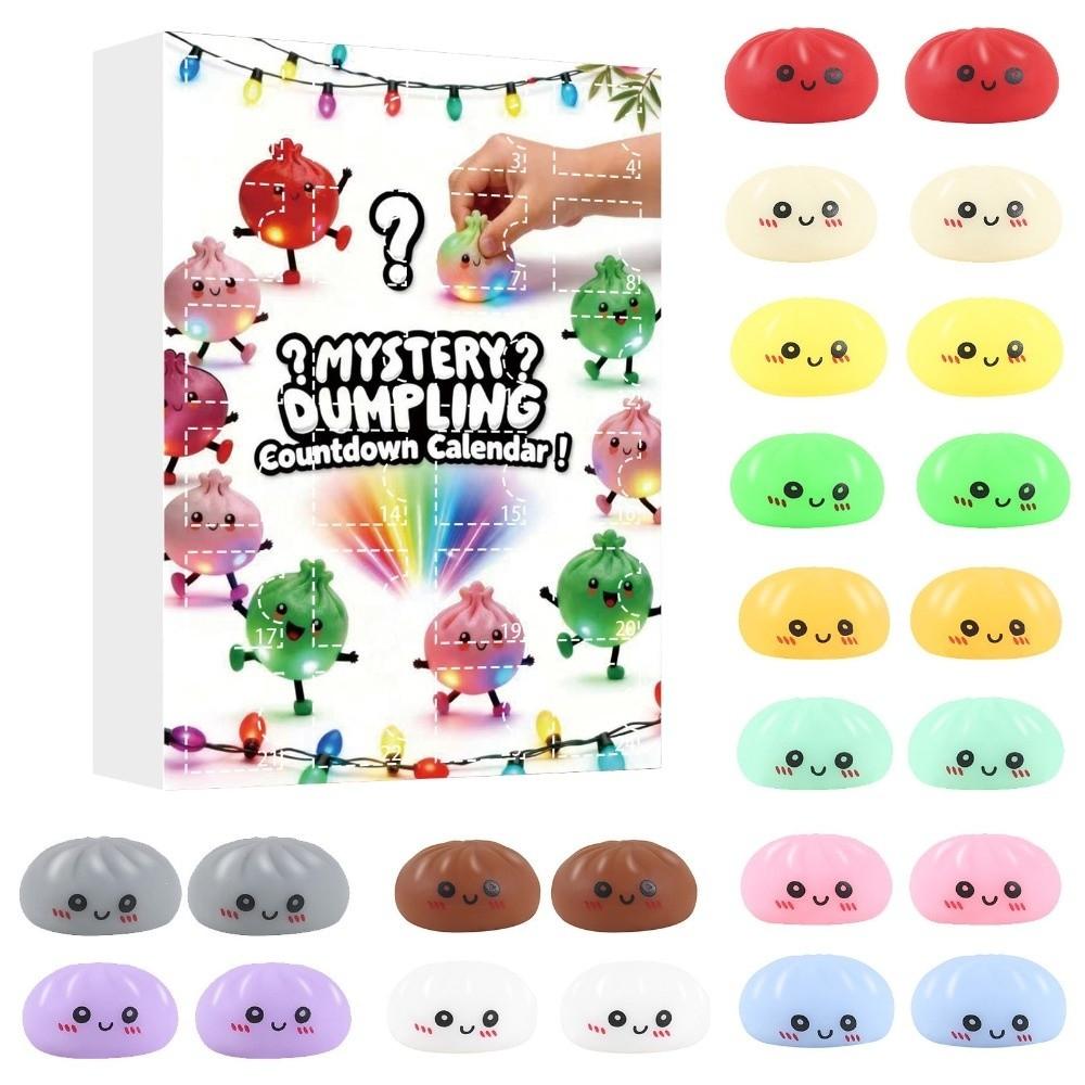 

Soft Mystery Dumpling Advent Calendar Dumpling Dough Ball Blind Box for Kids&Adults 04