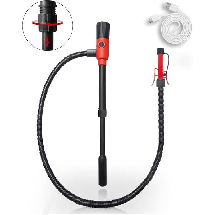 Fuel Transfer Pump With Clip -Battery Operated Gas Pump - Liquid Transfer Pump For Water Kerosene Gasoline Pump - Battery Powered Water Pump, 2.2