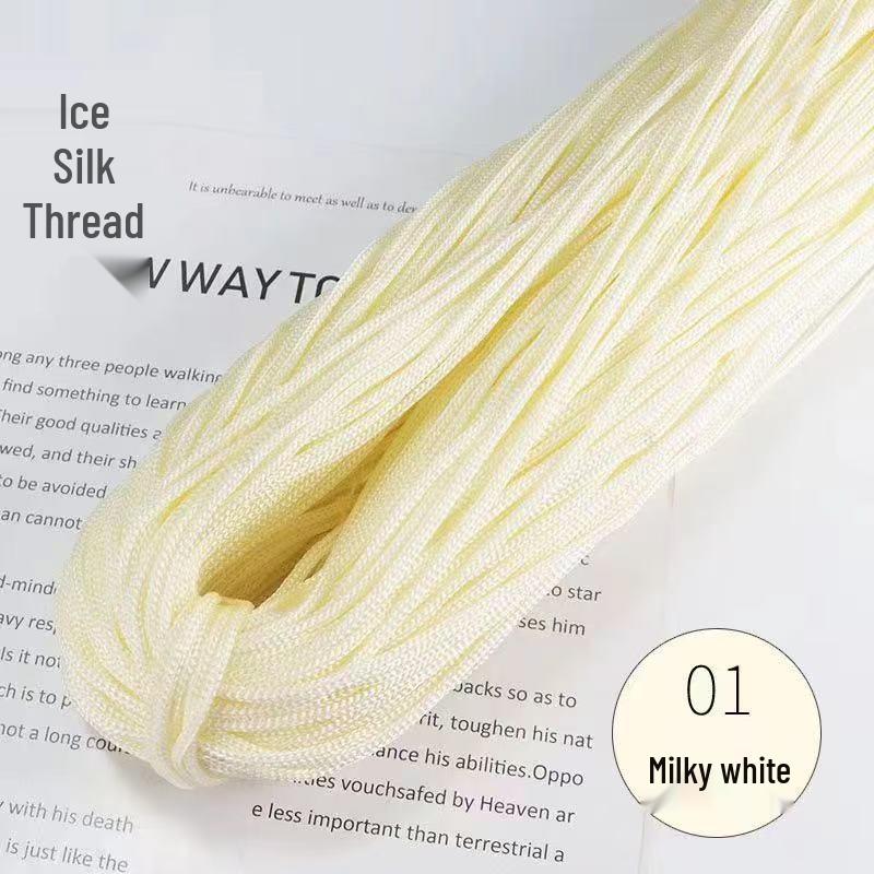 Lightweight Thick Ice Silk Yarn Hand-Knitted Hat & Large Bundle for Spring/Summer Crochet