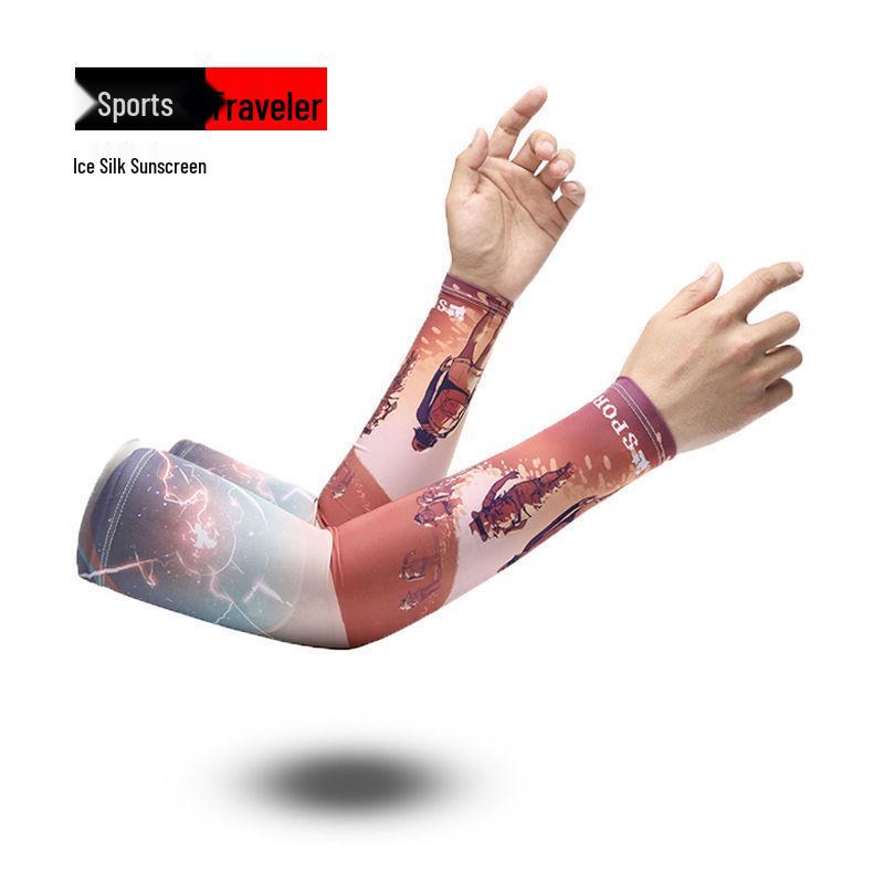 

Unisex Ice Silk UV Protection Arm Sleeves for Summer Sports, Cycling, and Driving One Size