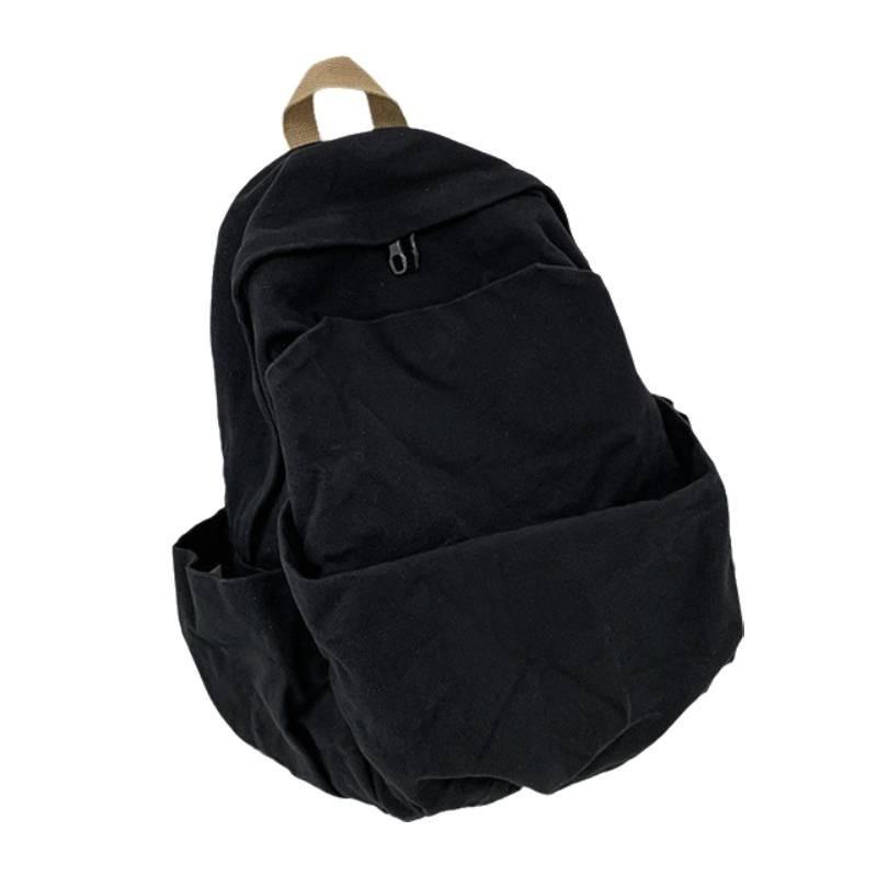 

Модный washed canvas рюкзак в японском стиле для женщин. Идеально подходит для колледжа. чёрный