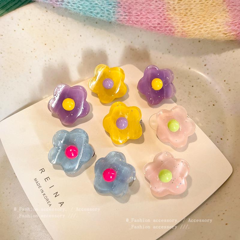 Dopamin Mädchenhafte Blume Ohrclip: Vielseitige, Ohrlochlose, Niedliche Ohrringe