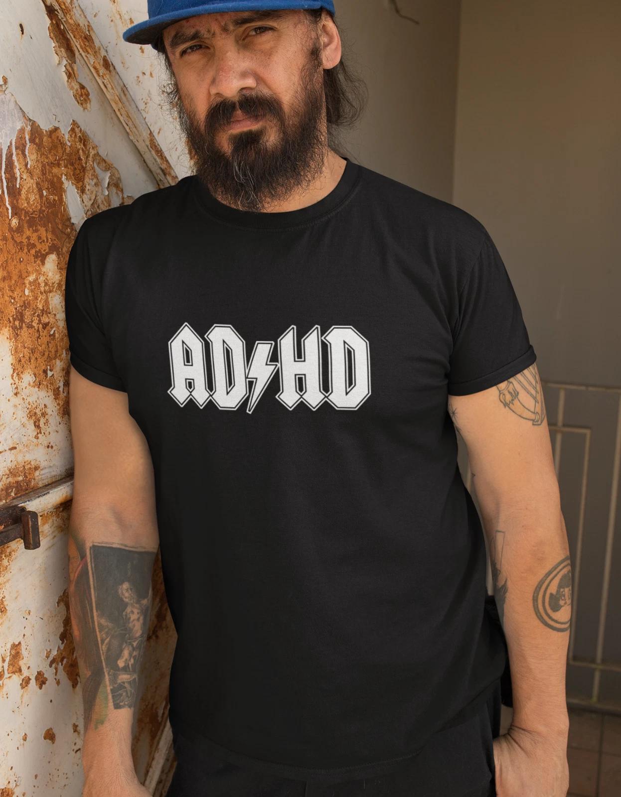 ADHD T-Shirt - Rock Metal Attention Deficit ADD Squirrel NHS Mental Health 3XL