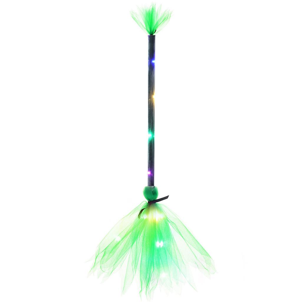 Glowing Halloween Led Broom Decorative Ornament Decorative Crafts Supplies for Festival Holiday Costume Cosplay Props