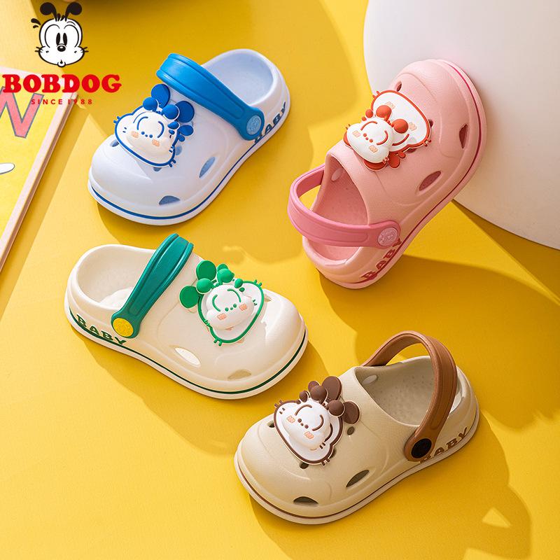 Babu bean children's cool slippers boys summer hole shoes baby children sandals indoor non-slip beach shoes girl