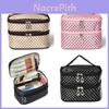 Makeup Bag Portable Travel Organizer With Double Zipper For Women Daily Use
