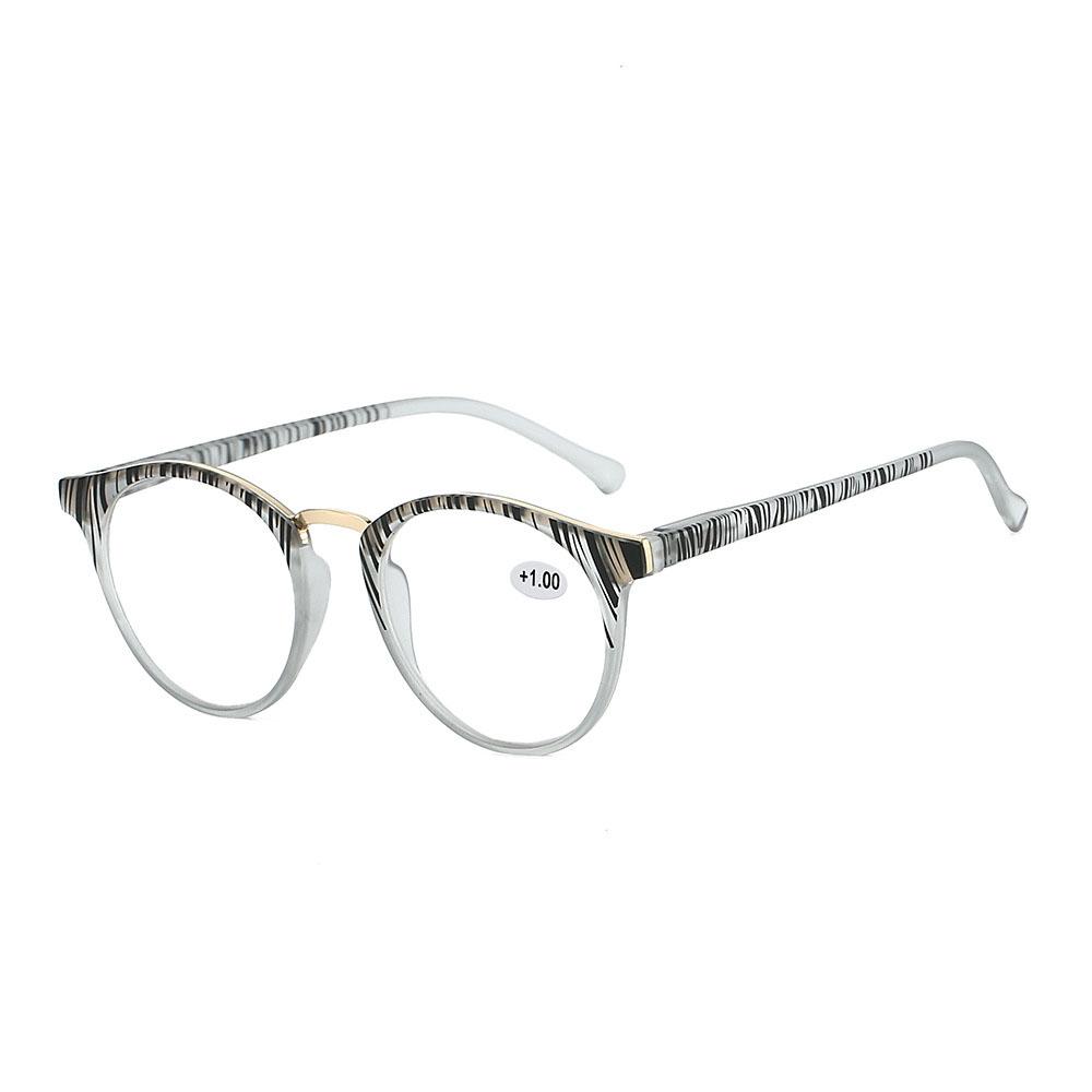 

Fashion Hd Striped Photochromic Women S Reading Glasses Outdoor Ultra Light Neutral Anti Blue Light Presbyopia Glasses 0