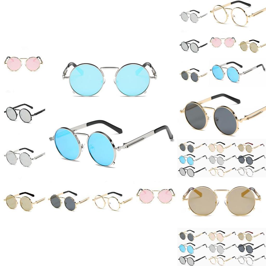 Klasyczne wiktoriańskie gogle steampunkowe z lustrzaną soczewką poliwęglanową i metalową ramką