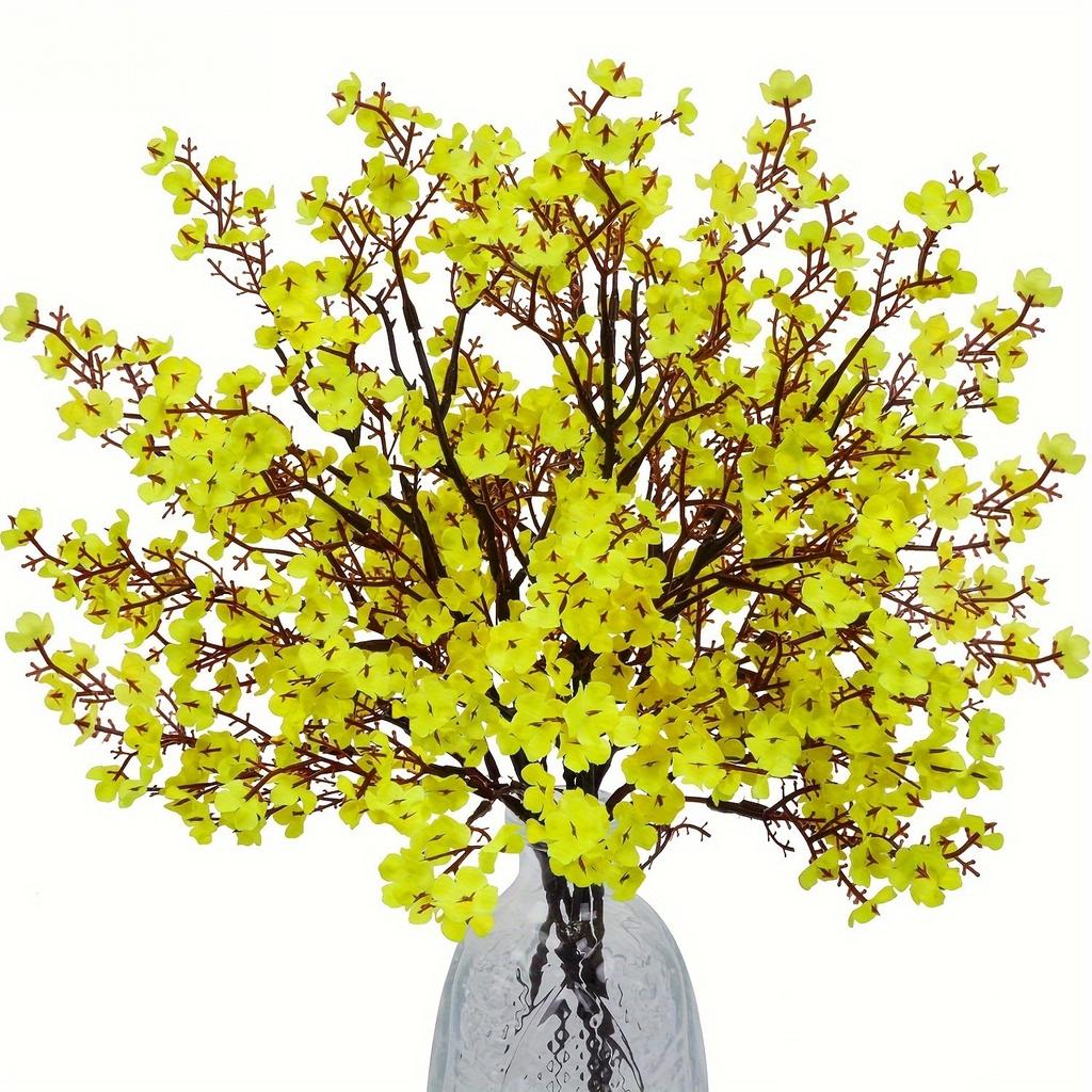 Artificial Flowers Cherry Blossoms Bouquet Fake Flowers Wedding Decoration for Home Decor Faux Branch Vases Flower Arrangement