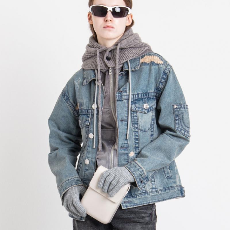 True Religion Women S Vintage Denim Jacket Light Blue