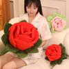 Rose Plush Toy Realistic Flower Design Soft Healing Never Withering Imitation Rose Flower Emotional Companion Toy