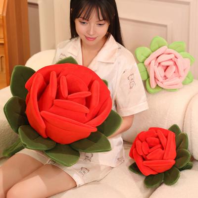 Rose Plush Toy Realistic Flower Design Soft Healing Never Withering Imitation Rose Flower Emotional Companion Toy