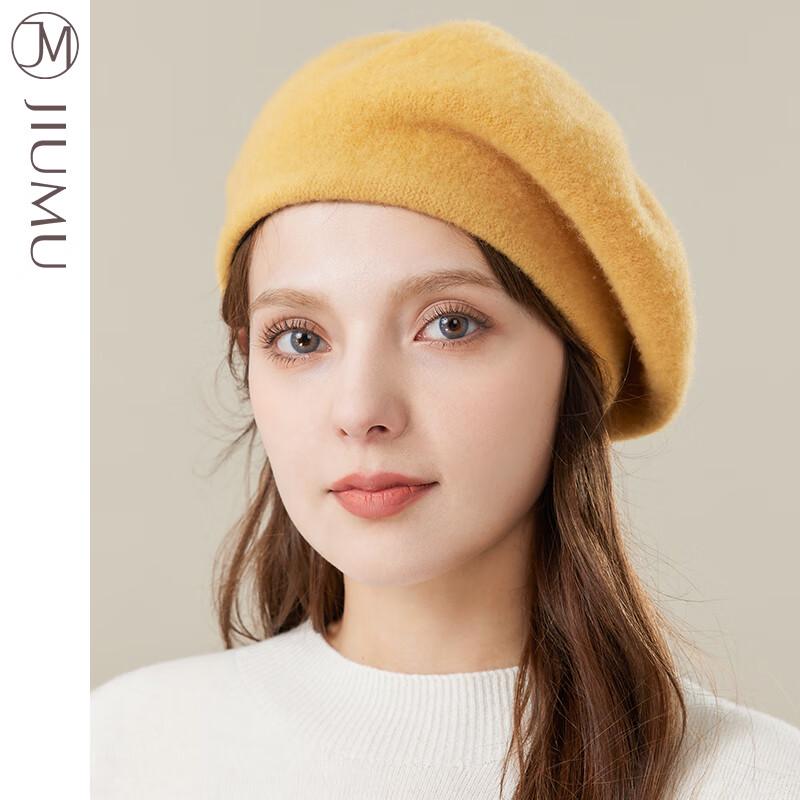 JIUMU Women's Wool Beret Hat