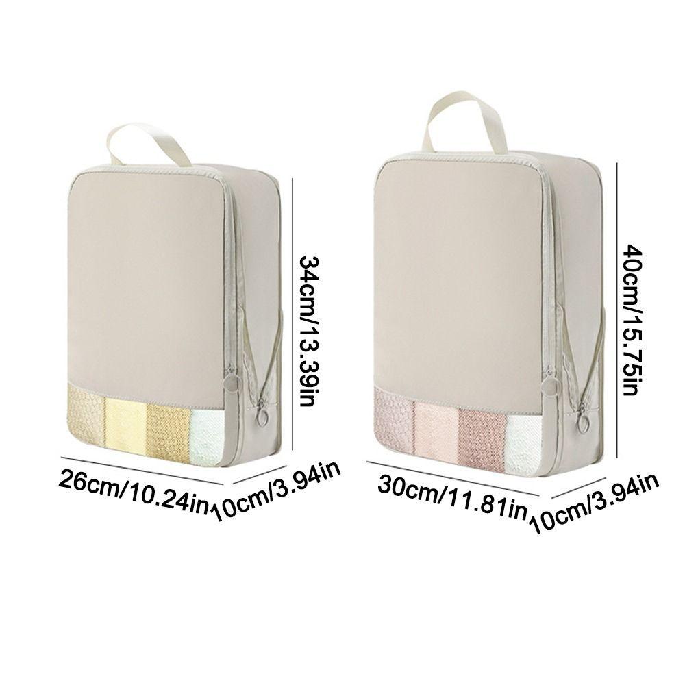 Space Saving Compression Storage Bag with Handle Portable Travel Clothes Sorting Bag Large Capacity Transparent Window
