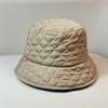Rhombus Grid For Ladies For Girls Down Cotton Fisherman Hat Korean Style Hat Panama Hat Bucket Cap