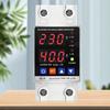 Over Under Voltage Protector Dual Display Intelligent Relay Reset Protector 40A/63A 220V Adjustable for Home Office Appliance