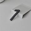 Schwarze Acryl Hausnummer 1 mit goldenen Akzenten - 5 cm 3,3 cm Kleine Adressnummer für Tür- oder Wanddekoration