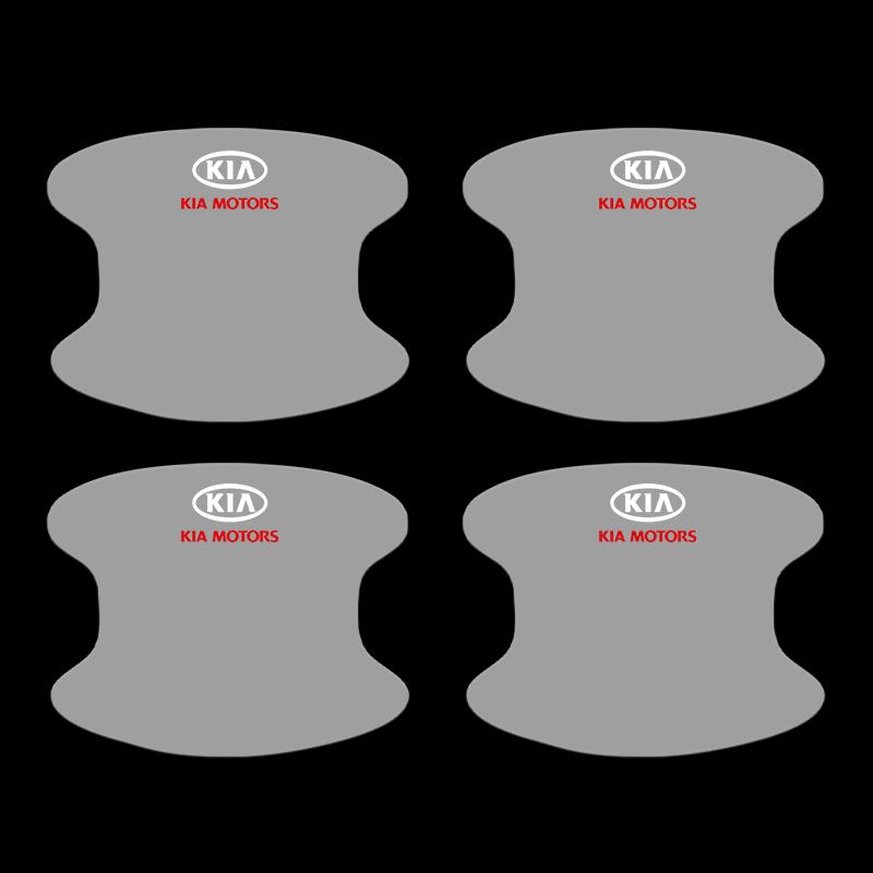 4pcs Car Door Handle Protector Stickers Vinyl Anti-Scratch Protection Auto Film For KIA Rio Ceed Sportage Cerato Soul Sorento