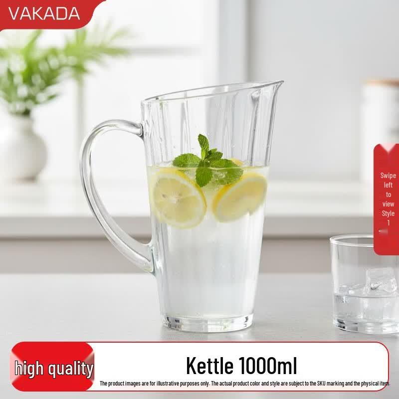 VAKADA Glass Cold Water Pitcher